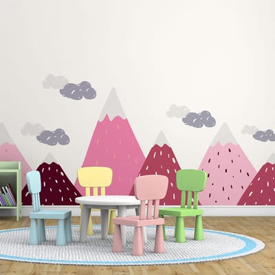 Lilika Scandinavische Bergen Kinderstickers 100 x 150 cm