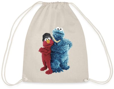 Sesamstraat Gangster Elmo Koekiemonster Gymtas