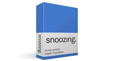 Snoozing Jersey Stretch - Topper - Hoeslaken - Eenpersoons - 70/80x200/220 cm - Meermin