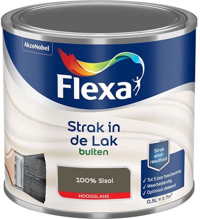 Flexa - Strak In De Lak Buitenlak Hoogglans - 100% Sisal - Mengverf - 500 Ml