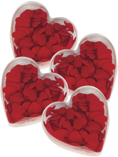 Raher hobby 400x stuks luxe velours strooihartjes rood - valentijn versiering / decoratie - strooiblaadjes