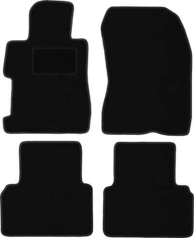 Zwarte velours vloermatten voor: Honda Civic VIII 4D sedan (2006-2011)