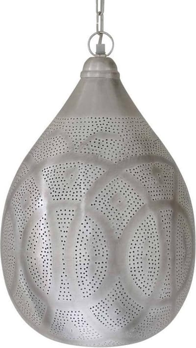 Safaary - Oosterse Hanglamp Zilver Donika Ø 30 x 46cm