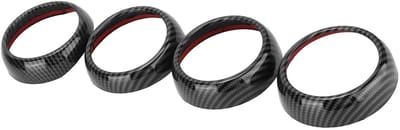 Dailygoods- Ventilatiekap 4 Stuks - Carbon Fiber - Ventilatie Rooster - Schadebescherming - Eenvoudige Installatie - Duurzaam Materiaal - Luchtrooster