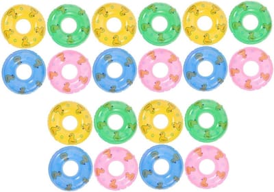 Mini Zwembandjes - Decoraties Kleine Ring - Poppenhuis DIY - Opblaasbaar Speelgoed - 8.5cm Diameter - Diverse Kleuren