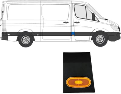 Sierlijst beschermingslijst voor stijl met positielicht voor Mercedes Sprinter 06-18