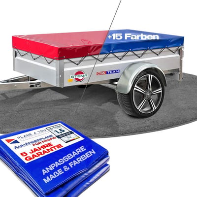 Waterdichte Trailerzeil op Maat - Hoogglans Antraciet - Geschikt voor Autotrailers