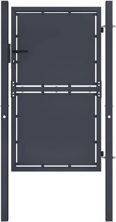 Tuinpoort Hek - Omheining Deur - Veilige Toegang - Inclusief Slot - 100 x 225 cm - Antraciet