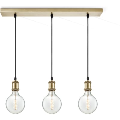 Home sweet home hanglamp Vintage brons 3L Beam Spiral g125 - helder