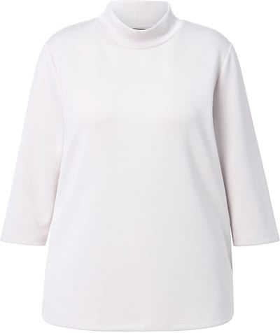 Ulla Popken - Dames - Sweatshirt sierknopen op de achterkant opstaande kraag - Zacht graniet - Maat 46+