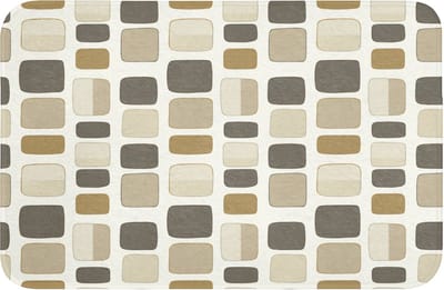 WC mat 60x40 cm - Antislip - Blokken - Vintage - Grijs - Toiletmat - Vloermat - Douchemat - Toilet tapijt - Toiletmatten