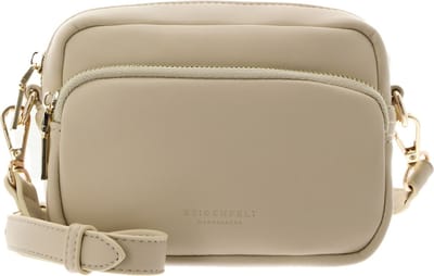 SEIDENFELT MANUFAKTUR Schoudertas Kaavi Puffy Crossbag Cotton Beige / Gold Crème