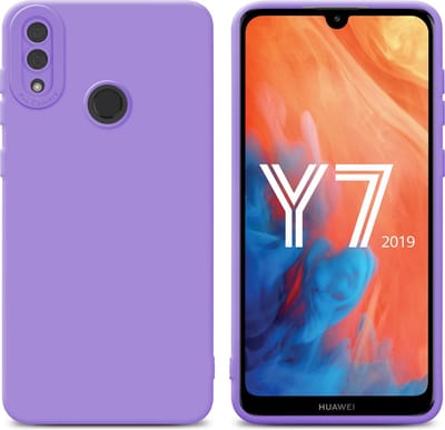 Cadorabo Hoesje geschikt voor Huawei Y7 2019 / Y7 PRIME 2019 in FLUID LICHT PAARS - Beschermhoes gemaakt van flexibel TPU silicone Cover Fluid Case