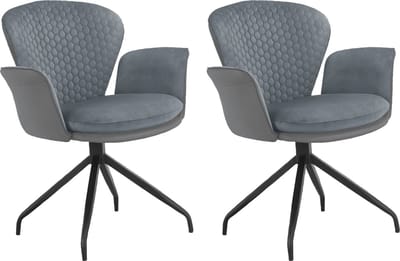 Lucia-Eetkamerstoel - Set van 2 - Antraciet