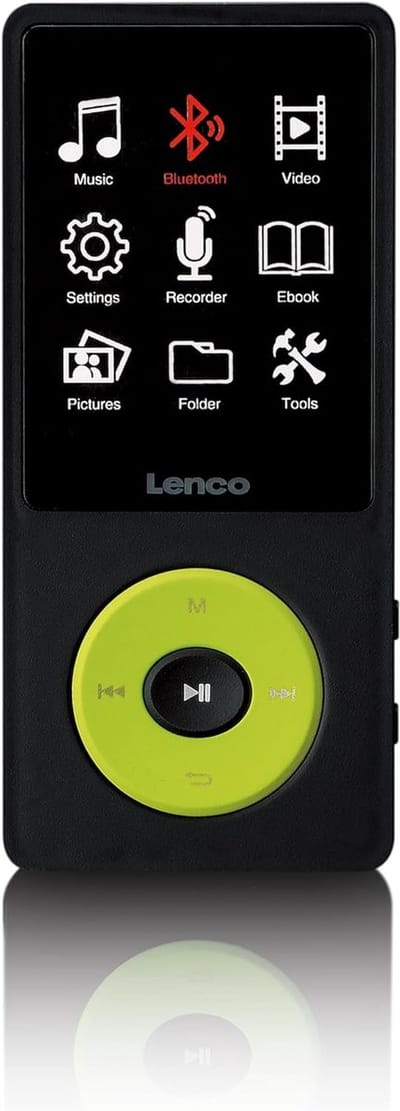 Draagbare Muziekspeler - MP3 Speler - Muziek Luisteren - 8GB Opslag Uitbreidbaar - 6.1 cm Scherm - Groen