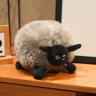 Lief Zwart Gezicht Schaap Pluche Speelgoed Schattig Pluizig Lam Zacht Gevuld Pluche Perfect Verjaardag Kerstcadeau Huis Decoratie Decoratief 13cm black