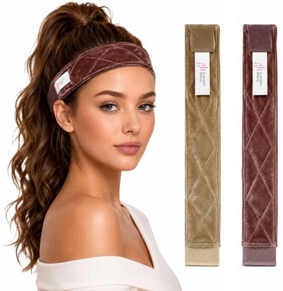 Guardian Beauty Anti Slip Pruik Band - Fluweel met Lace - Wig Grip - Verstelbare Klittenband - 2 stuks - Blond & Bruin