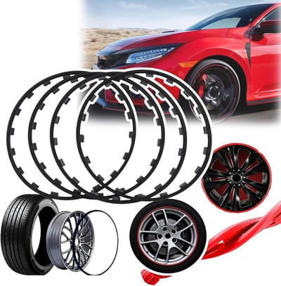 Velgbeschermers Set - Wielrand Bescherming - Auto Beschermen - Krasbestendig Nylon - 16-21 Inch - Zwart