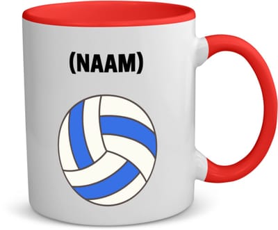 Akyol - volleybal met eigen naam koffiemok - theemok - rood - Volleybal - volleybalster - sport - 350 ML inhoud