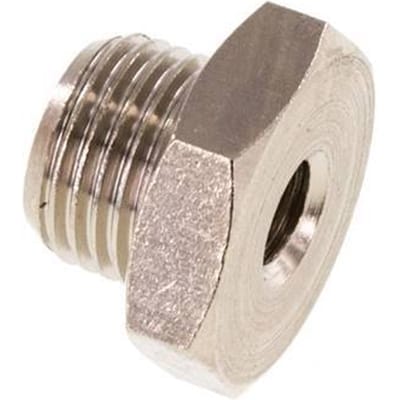 M5 x G 1/8'' F/M Vernikkeld Messing Verloopring 16 Bar [10 Stuks]
