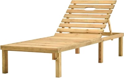 Tuinligstoel - Relaxstoel buiten - Ontspannen in tuin - Verstelbare rugleuning - 200 cm lang - Groen