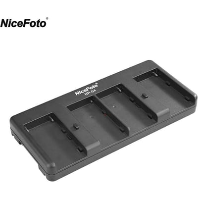 NiceFoto NP-04 NP-F Batterij naar V-Mount Batterij Converter Adapter Plaat 4-slot voor Sony