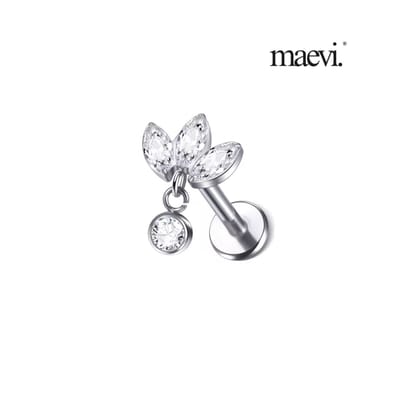 Maevi® Piercing voor Oor - Kleur: Zilver - Formaat: 12 x 6 MM - Titanium - Tragus / Kraakbeen / Helix / Conch - Oorpiercing - Piercing Sieraad - Hoge Kwaliteit - Labret Piercing - Luxe Sieraad - Oorbellen