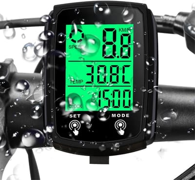 ZRSS® Kilometerteller Fiets - Fietscomputer draadloos - Snelheidsmeter Waterdicht - 20 Functies