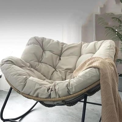 Schommelstoelkussen - Zitkussen - Buiten Zitten - Waterafstotende Stof - 110x95 cm - Beige