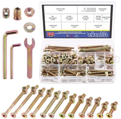 Schroeven Set - Bevestigingsmateriaal - Meubels Monteren - Compleet Met Moeren - 253 Delen - Zilver