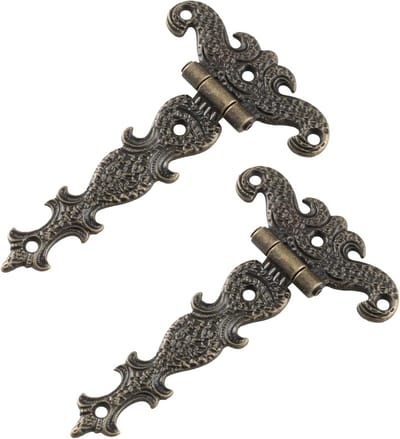 Decoratieve Retro Bronzen T-Hengsels voor Deuren en Poorten - Vintage Stijl, Antieke Afwerking, Geschikt voor Schuurdeuren en Rustieke Toepassingen