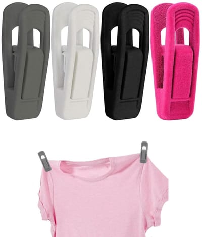Dailygoods- Kleerhangers Antislip - Fluwelen Kledinghangers - 4 Stuks - Geschikt voor Zijde - Luxe Uiterlijk - Met Klemmen