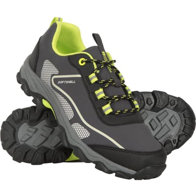 Mountain Warehouse Softshell wandelschoenen voor kinderen (Helder groen)