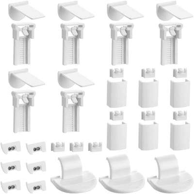 EGoods - Set van 36 verstelbare raambeugels voor plisségordijnen - Klemmfix accessoires zonder boren