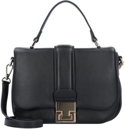 SEIDENFELT MANUFAKTUR Schoudertas Dalarna Top Handle Bag Black / Gold Zwart