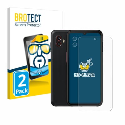BROTECT - Screenprotector voor Samsung Galaxy XCover 6 Pro (Voor+Camera) - Folie Beschermfolie transparant 2 Stuks