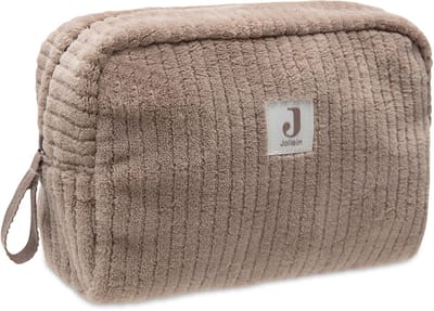 Jollein Luieretui - Cloudy Rib - Baby Toilettas - 21x14cm - Milky Coffee