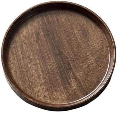 Houten Dienblad - Theeblad Serveerschaal - Theeceremonie Organiseren - Massief Hout - 10x10x10 mm - Natuurlijk