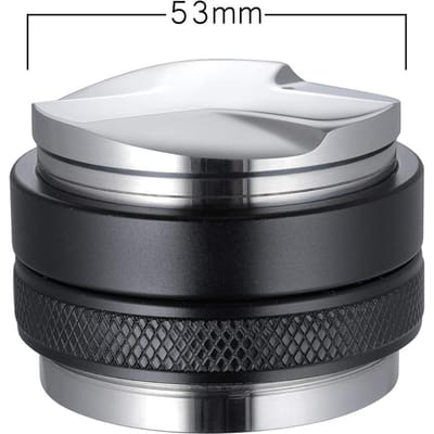 53mm Koffie Distributeur Sabotage Dual Head Koffie Leveler Verstelbare Diepte Espresso Hand Taper voor 54mm Filterhouder Kithchen Tool 53mm gray