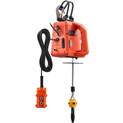 3-in-1 Elektrische Takel Lier, 500 kg Capaciteit, 1500W Draagbare Elektrische Krachtlier, 7,6 m Hefhoogte, 5 m/min met Handleiding, Bedrade & Draadloze Afstandsbediening