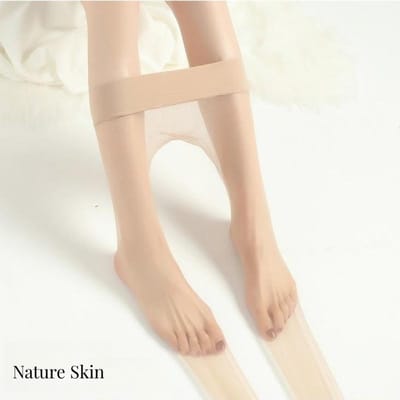 Bas sans coutures 0D à l'entrejambe pour femmes, été, fins, couleur chair, blancs, bas anti-accrocs, en soie, bas durables L
