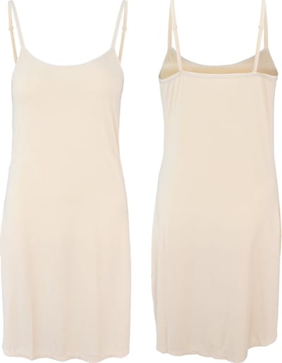 Gaubert Onderjurk - Spaghetti bandjes - Gladde onderjurk in zwart, Beige en wit - XXL - Beige
