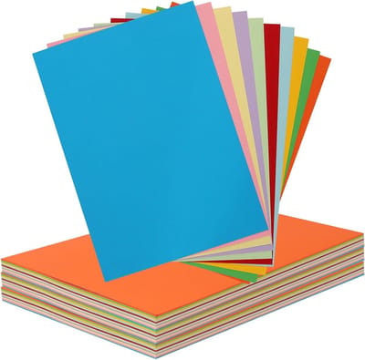 150 vellen A4 gekleurde kaart 230 g/m², ideaal voor kunst ambachten, kaarten maken en kantoorgebruik, 10 verschillende kleuren, 21 x 29,7 cm