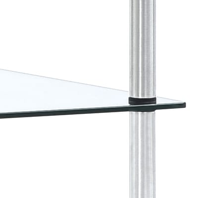 vidaXL - Kastje - 5-laags - 40x40x130 - cm - gehard - glas - transparant