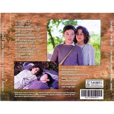 CD PAGAN JOSE, MANUEL - Pa Negre Pan Negro  3998921 Saimel Edicione 2011 Spanje Soundtracks & Musicals Gebruikt