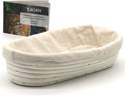 Rijsmand Brood - Deegmandje Bakken - Ambachtelijk Brood - Natuurlijk Pitriet - 29x14.5cm - Beige