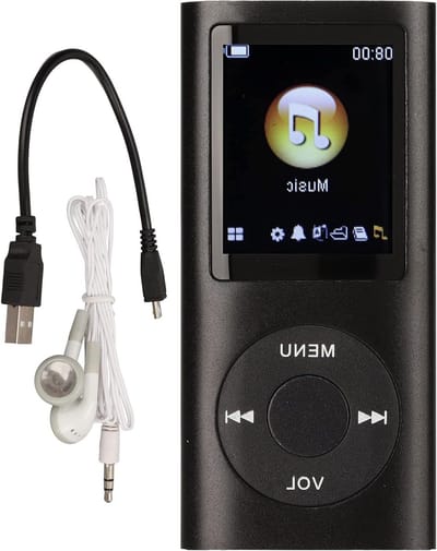 Draagbare MP3 Speler - Muziekspeler Digital - Muziek Luisteren Onderweg - Verliesvrije Geluidskwaliteit - 1.8 Inch Scherm - Zwart