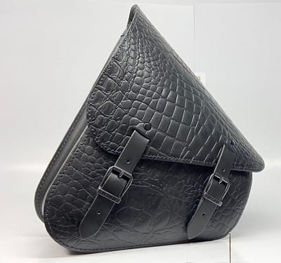 D3SD - Softail motortas - Leder - Mat Zwart - Alligator - Harley