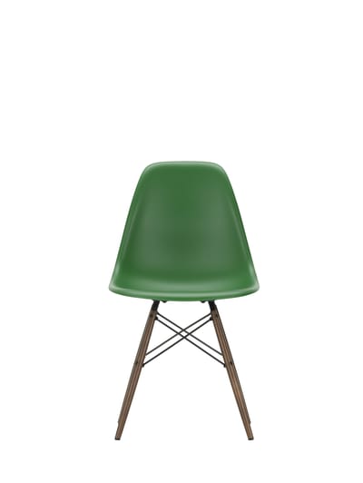 Vitra DSW Eames Plastic Side Chair - smaragd RE - donkere esdoorn