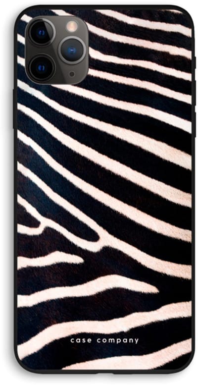 Case Company® - Hoesje geschikt voor iPhone 11 Pro Max hoesje - Zebra - Biologisch Afbreekbaar Telefoonhoesje - Bescherming alle Kanten en Schermrand